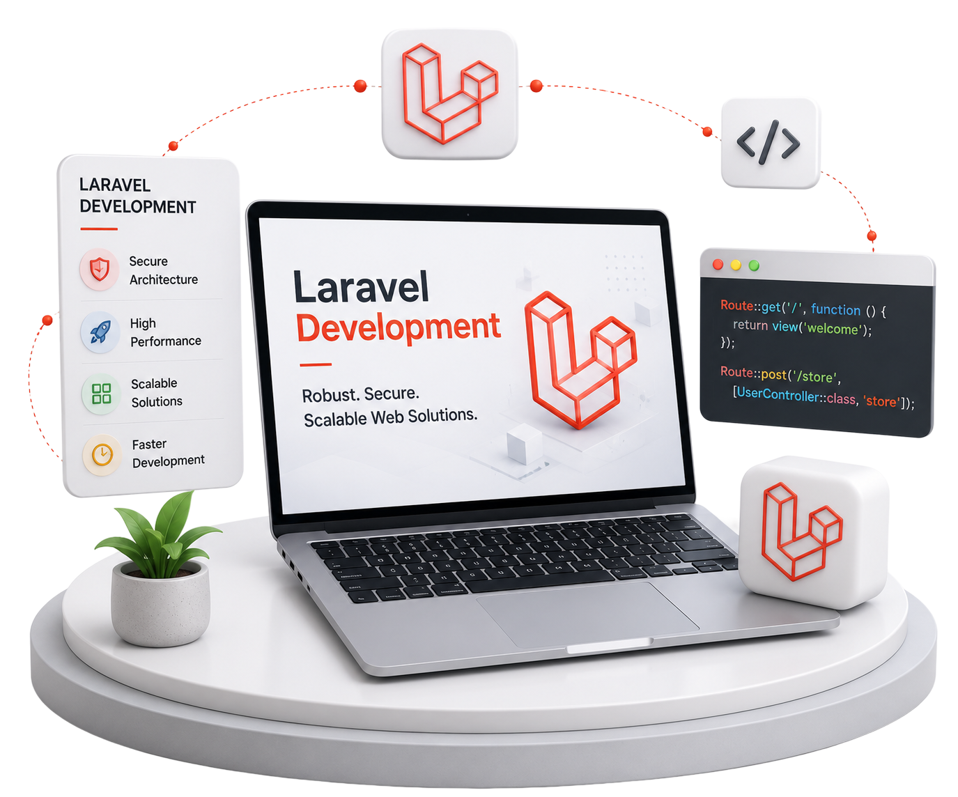 Laravel development illustration
