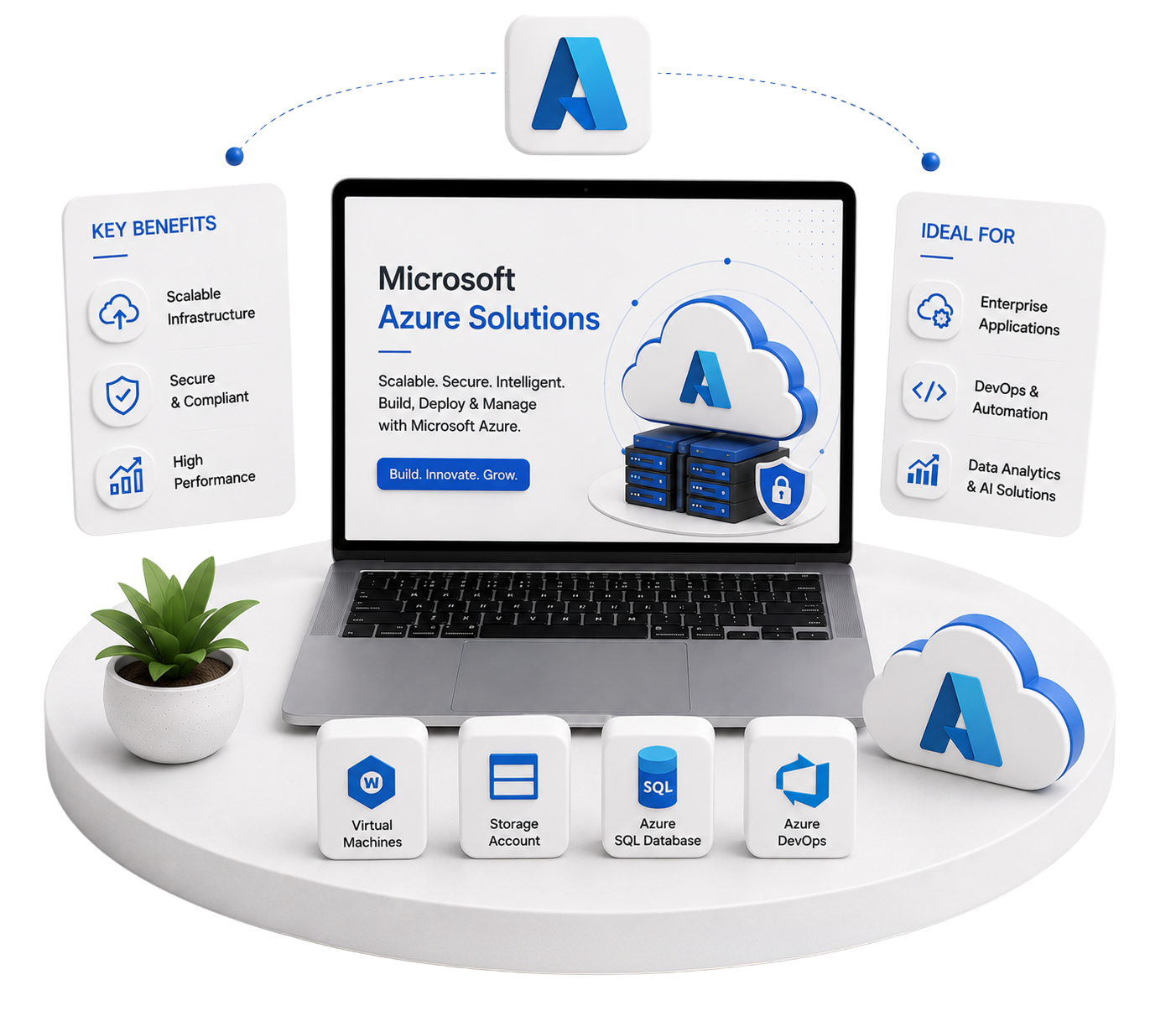 Microsoft Azure solutions illustration